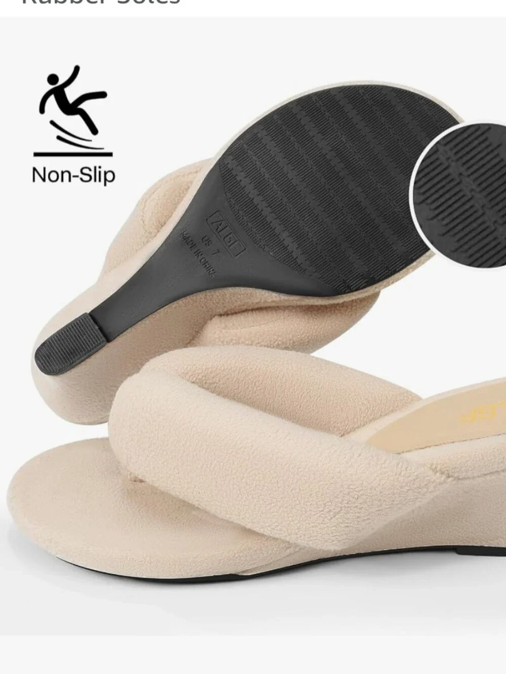 Women Beige Wedge Sandals Open Toe Sandals for Women  NWOT       Size 8.5